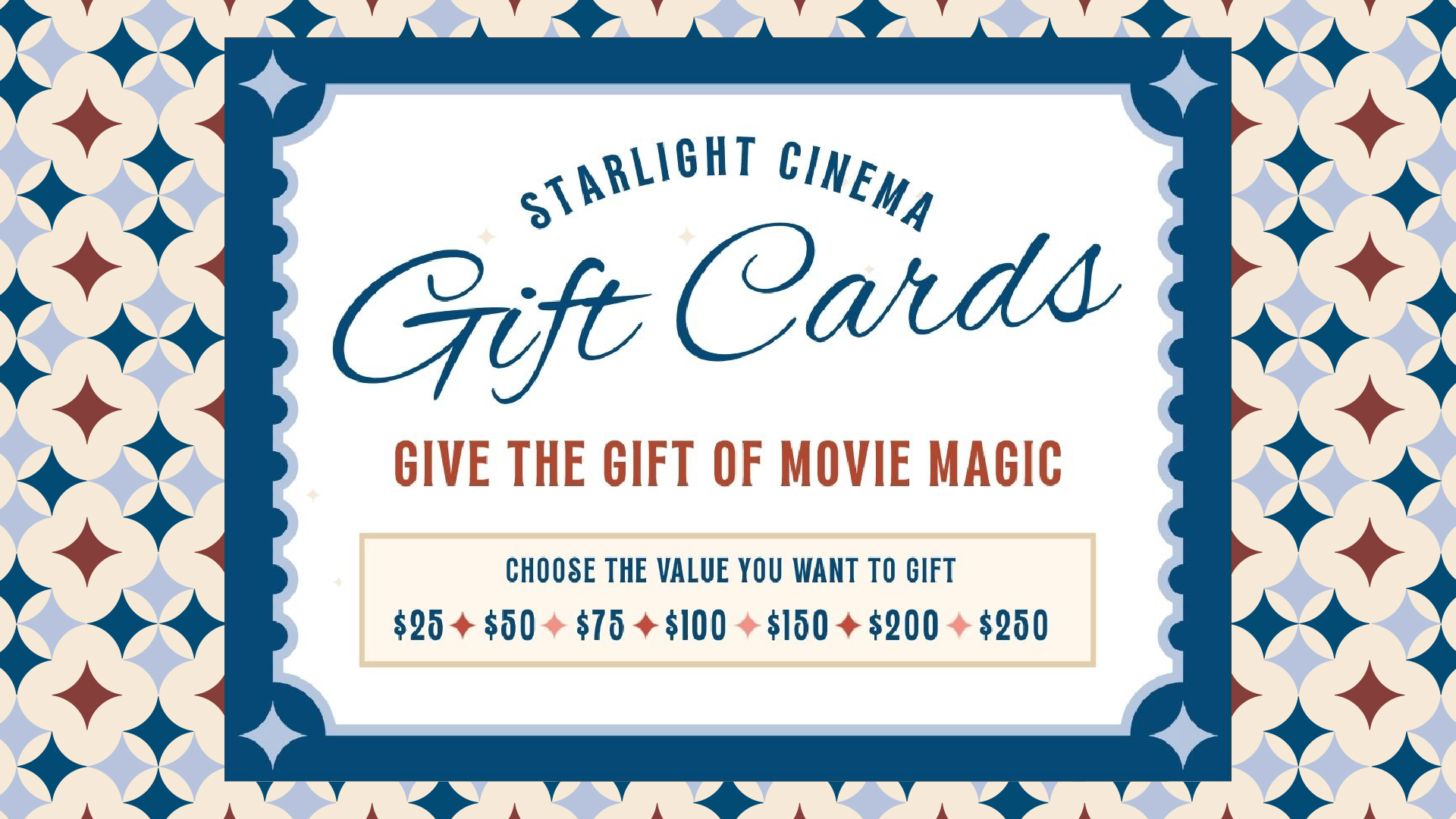 Starlight Gift Card Star Bg